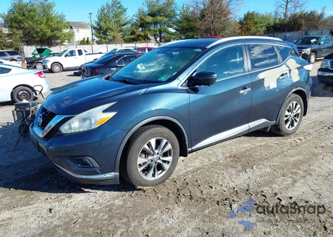 2016 Nissan Murano Sl из США, поврежденный, VIN 5N1AZ2MH5GN129141